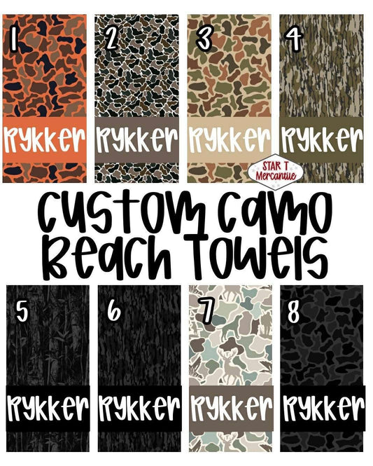Camo Beach Towels