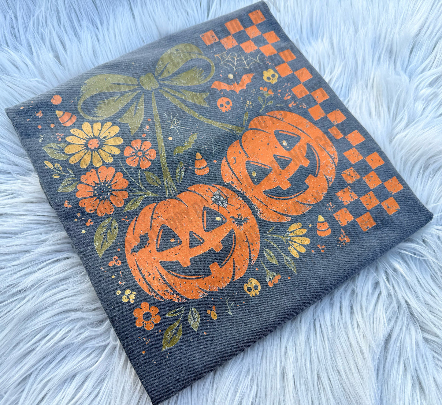 Floral Spooky Pumpkins - WS
