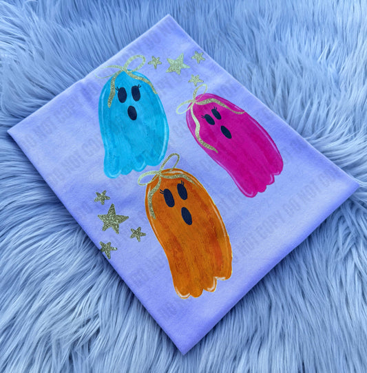 Cute Coquette Ghosties (faux paint/glitter) - WS