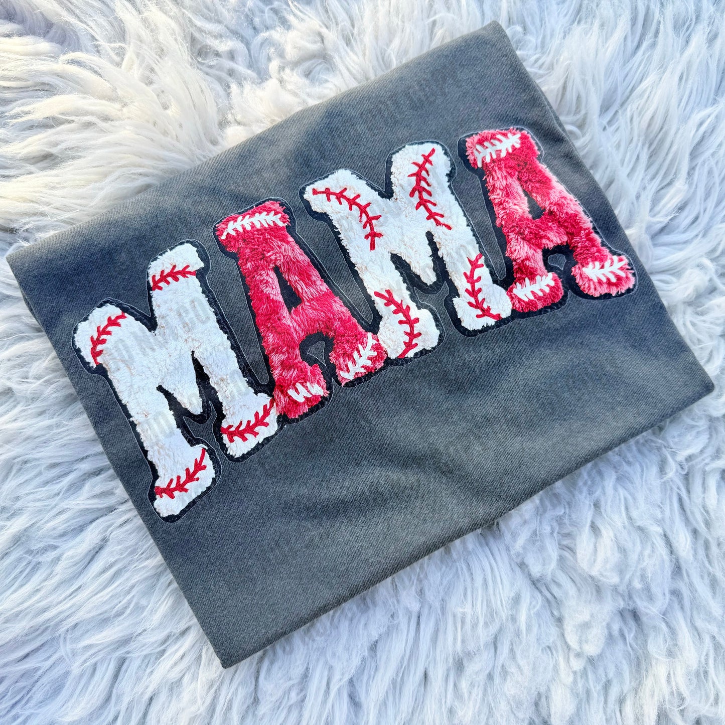 Baseball Mama Faux Chenille - WS
