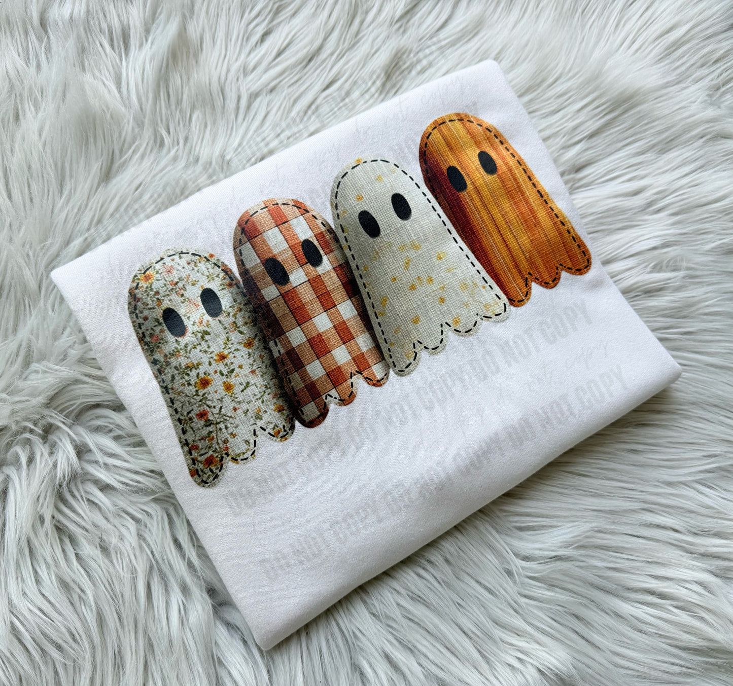 Four Ghosties Faux (Fake) Applique - WS