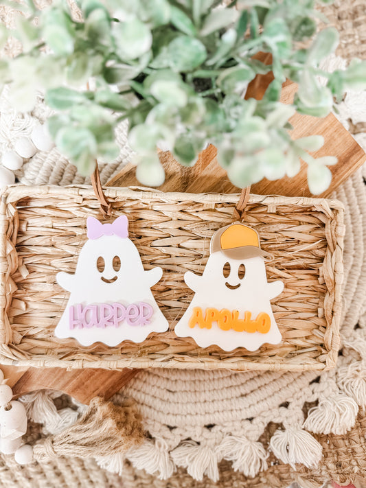 RETRO GHOST BASKET TAGS