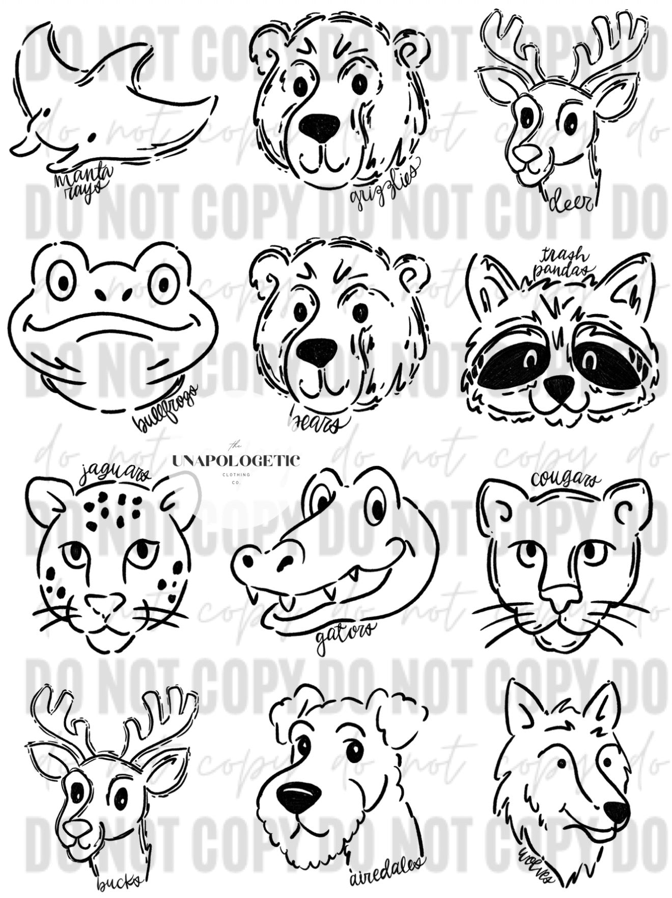 Tie Dye Mascot Doodles - WS