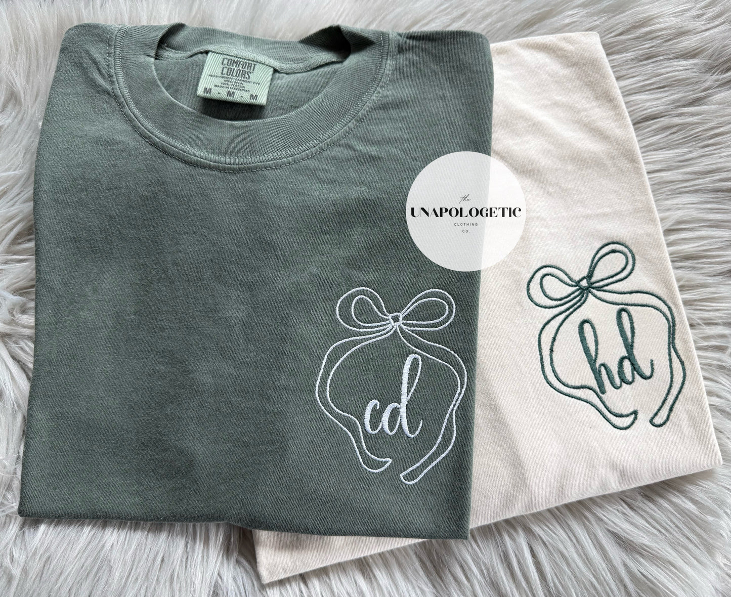 Bow Monogram Embroidered -WS