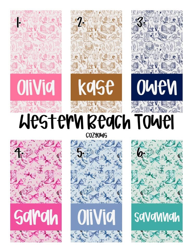 Western Beach Towel