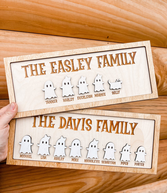 SPOOKY FAMILY SIGN