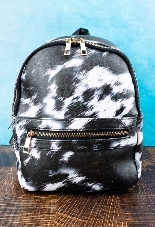 Cow-lifornia Dreaming Faux Leather Backpack