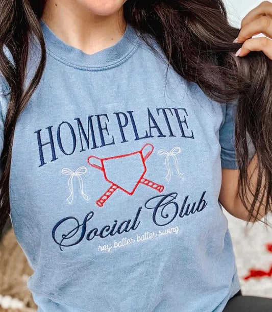 Homeplate Social Club Baseball Embroidered Sweatshirt
