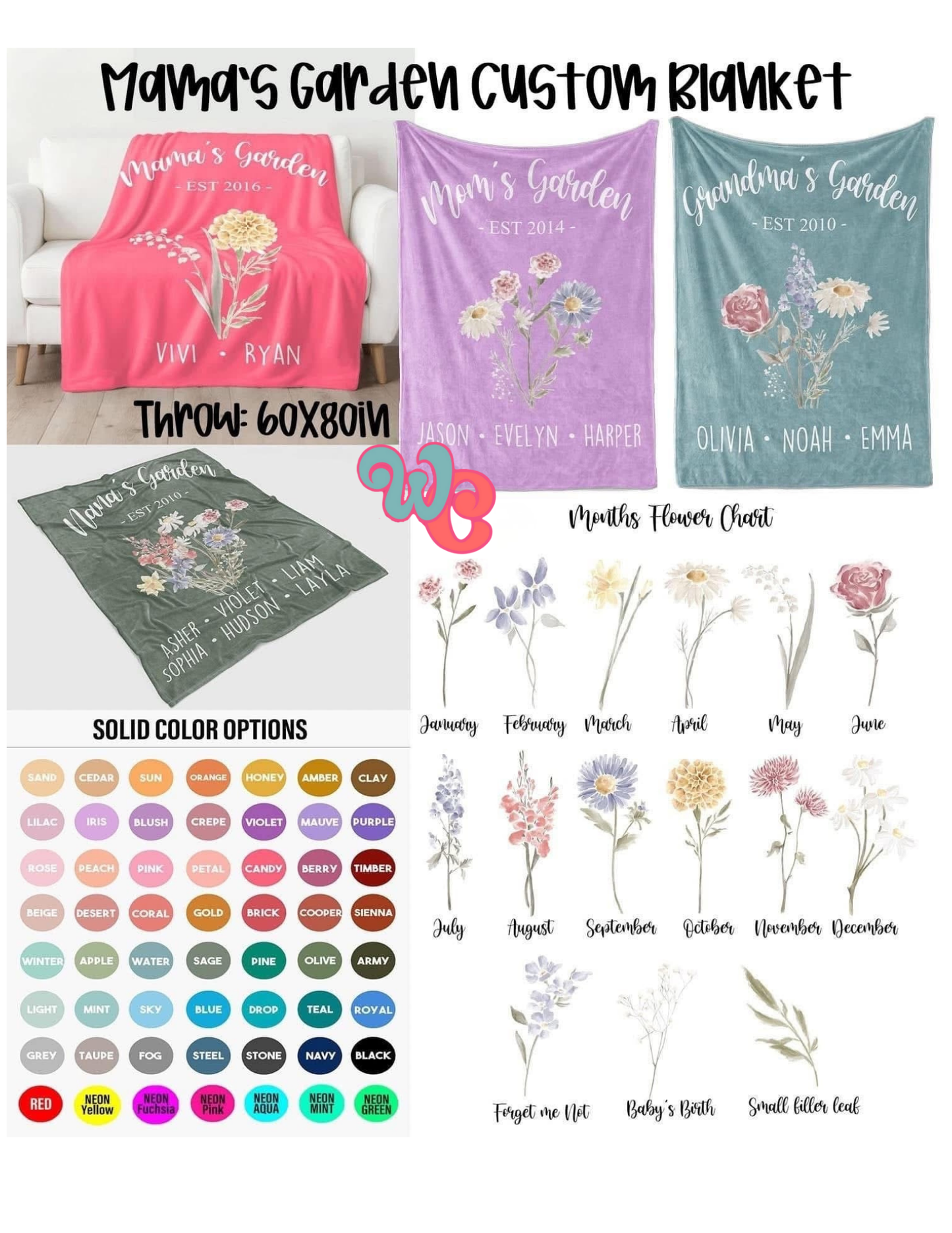 Garden Plush Blankets