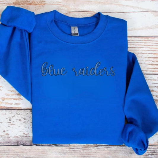 blue raiders 3D Puff Embroidered Shirt