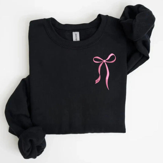 Embroidered Bow Shirt | Custom Coquette Tee & Sweatshirt