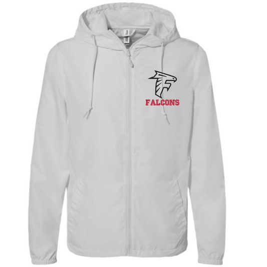 Falcons Embroidered Lightweight Full Zip Wind Jacket