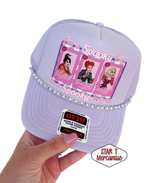 Spooky Girl Premade Trucker Hat