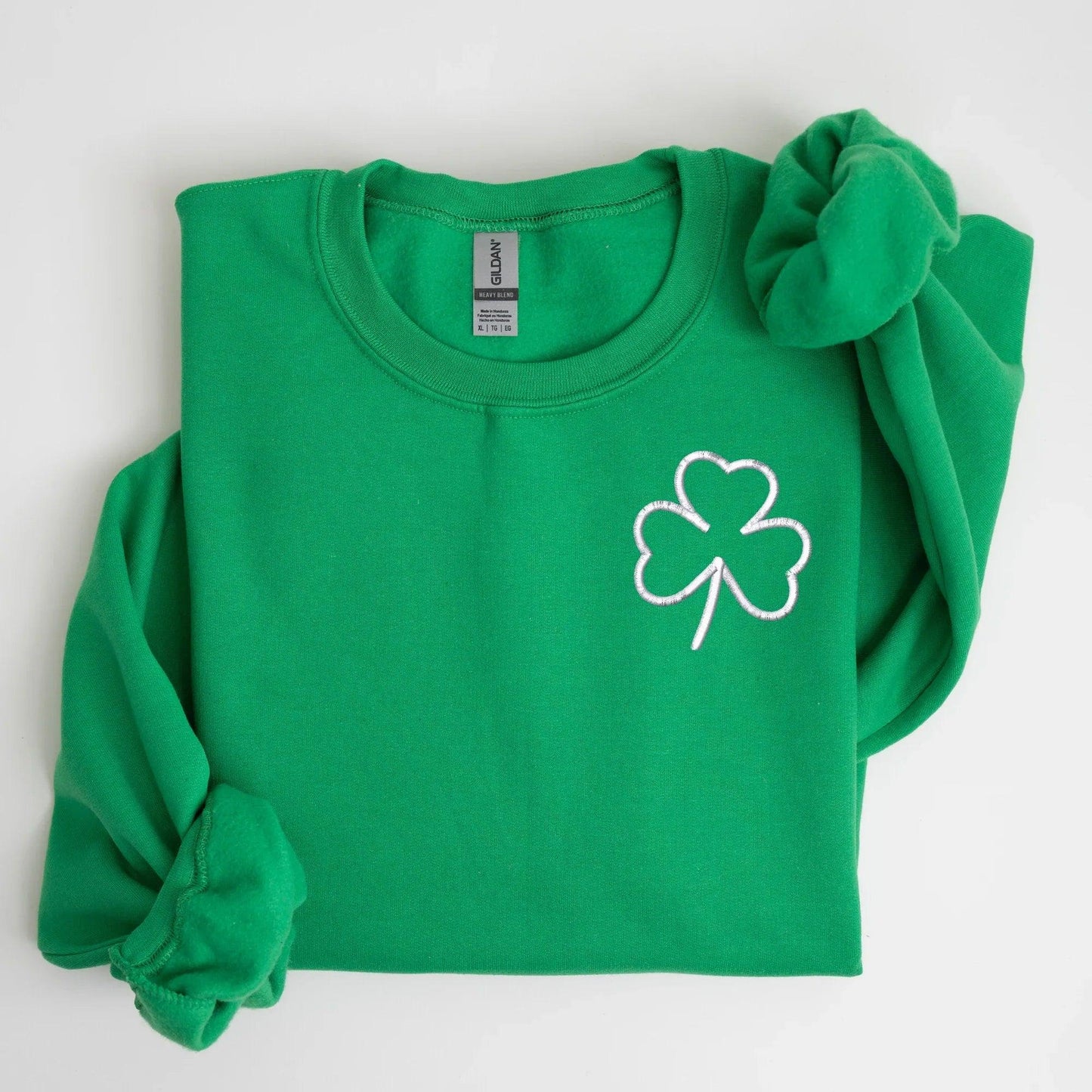 Embroidered Shamrock Sweatshirt | St. Patrick's Day Crewneck
