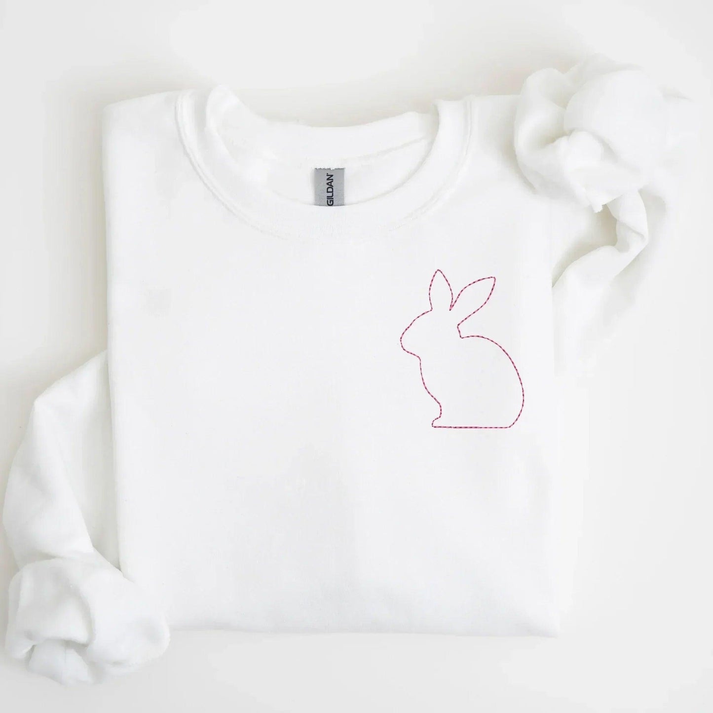 Stitched Bunny Left Chest Embroidered Sweatshirt | QUICK SHIP