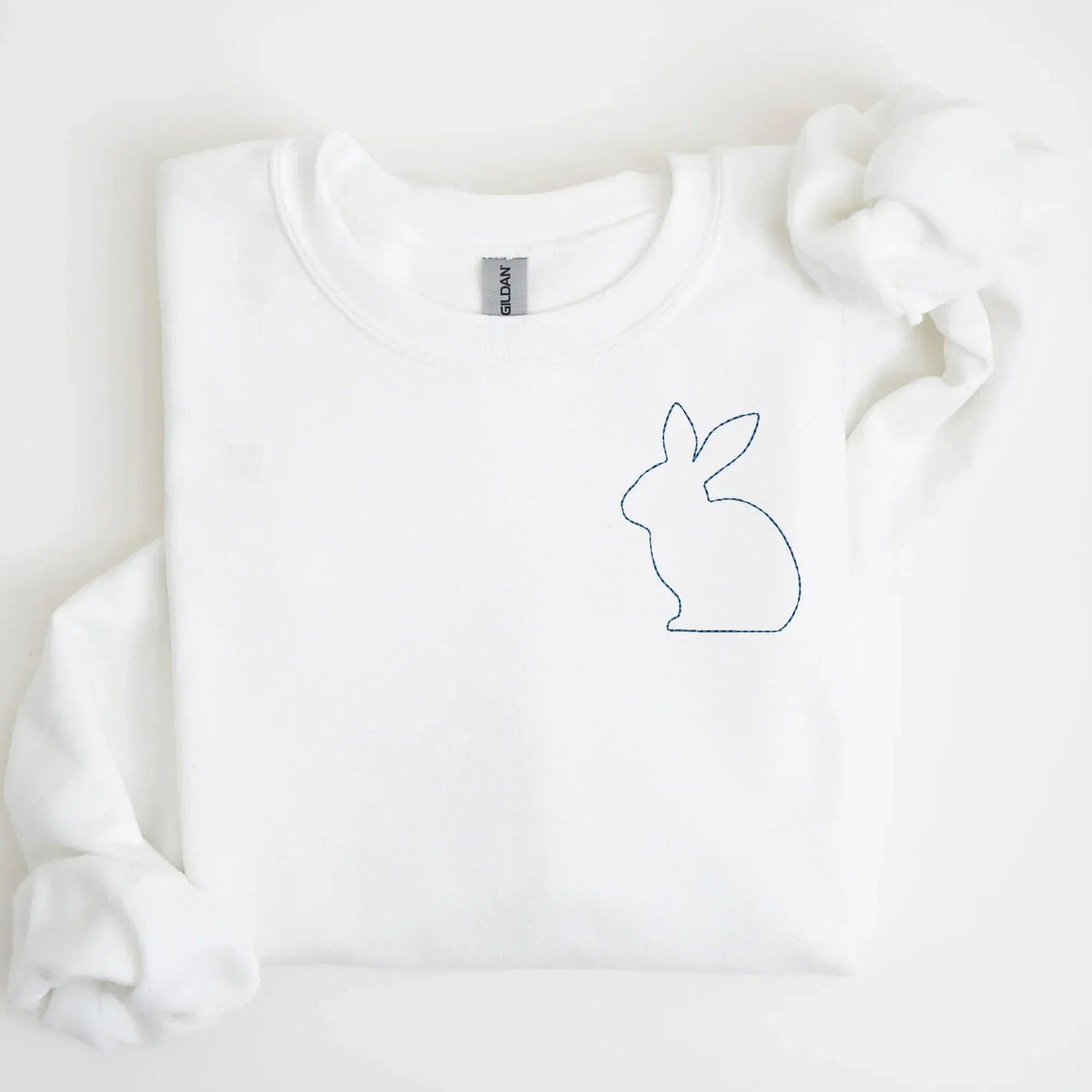 Stitched Bunny Left Chest Embroidered Sweatshirt | QUICK SHIP