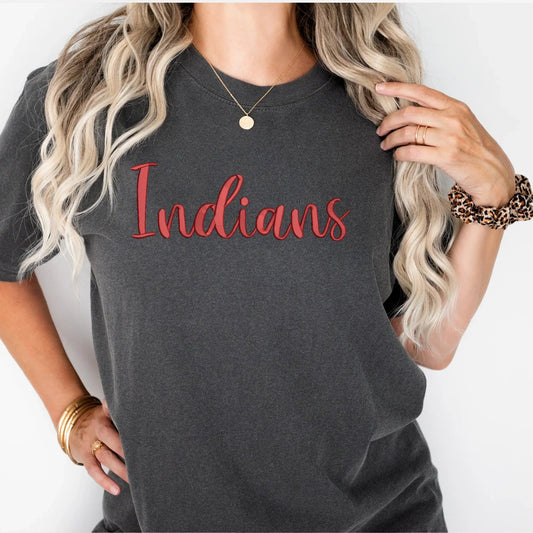 Indians 3D Puff Embroidered Shirt