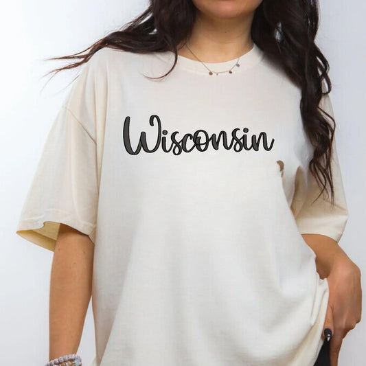 Wisconsin 3D Puff Embroidered Shirt