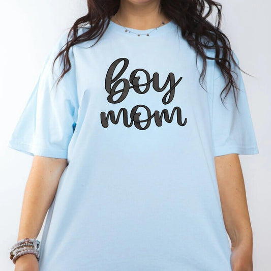 Boy Mom 3D Puff Embroidered Shirt