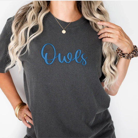 Owls 3D Puff Embroidered Shirt