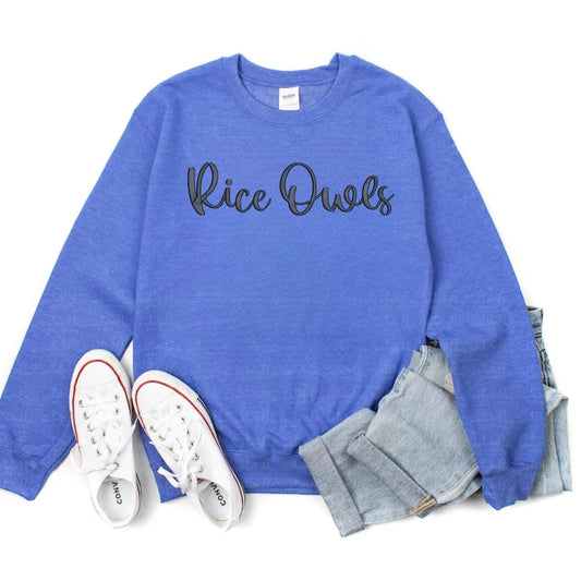 Rice Owls 3D Puff Embroidered Shirt