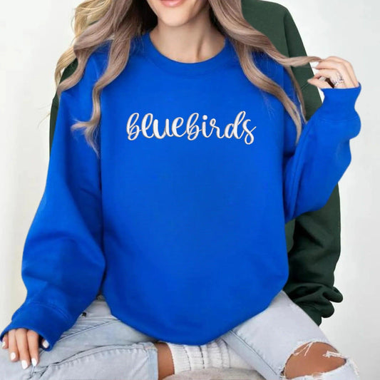 bluebirds 3D Puff Embroidered Shirt