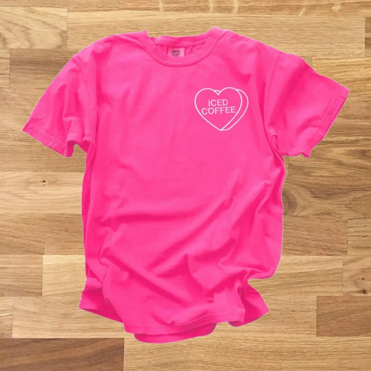 Iced Coffee Embroidered Comfort Color Tee