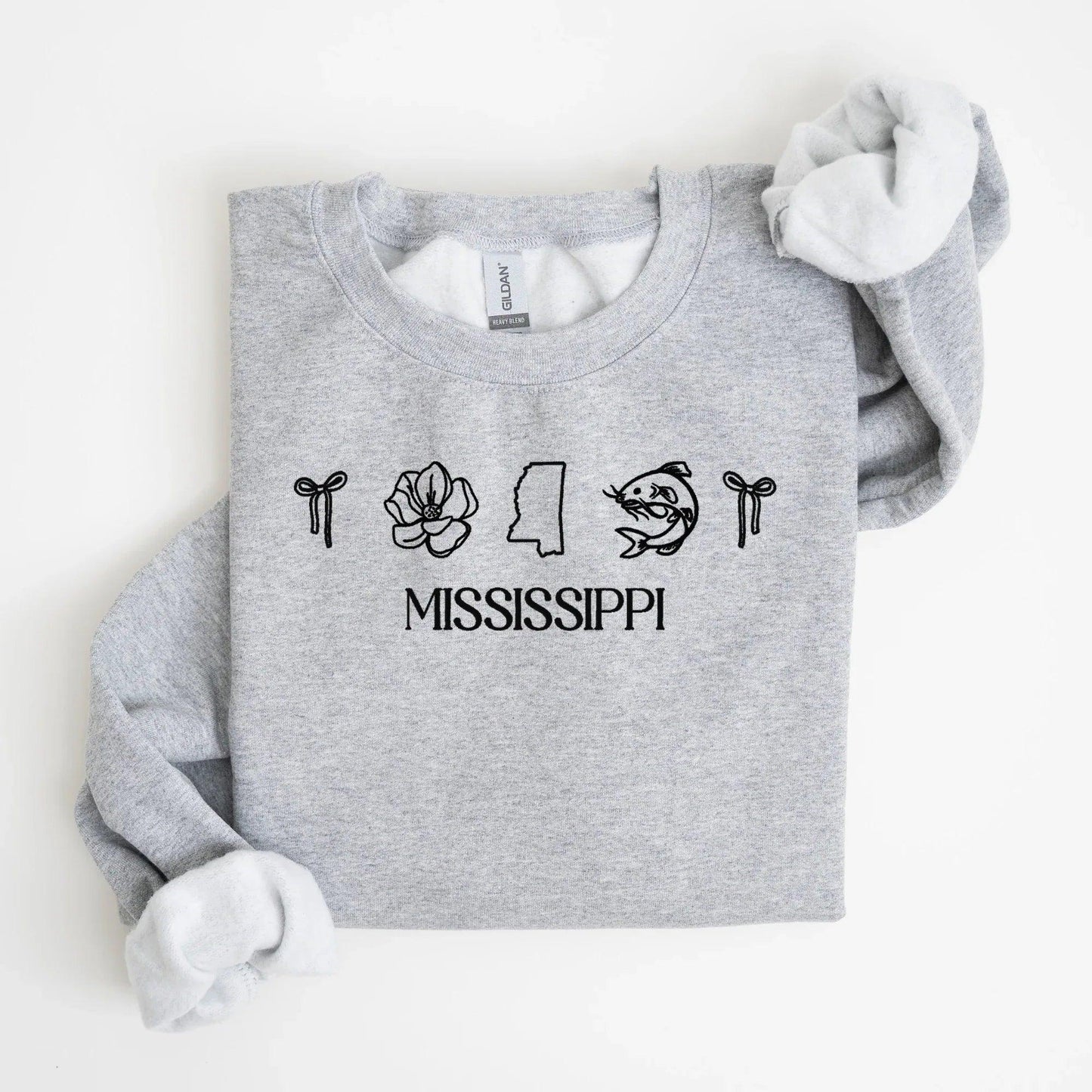 Mississippi Embroidered Sweatshirt - QUICK SHIP