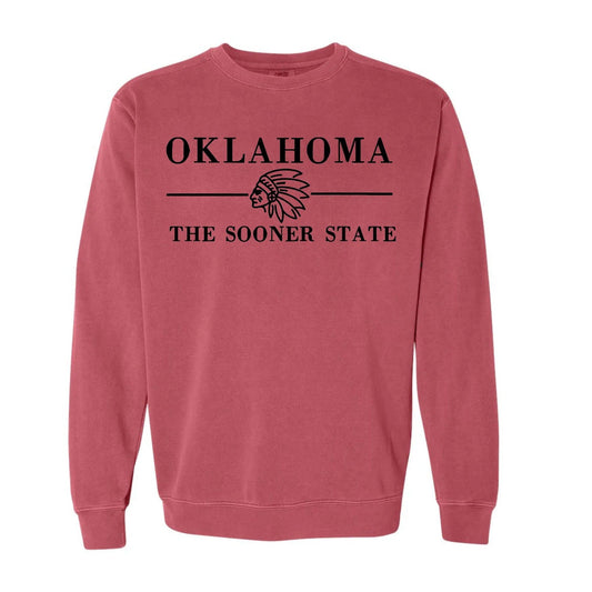 Oklahoma The Sooner State Embroidered Shirt
