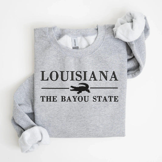 Louisiana The Bayou State Embroidered Shirt | QUICK SHIP