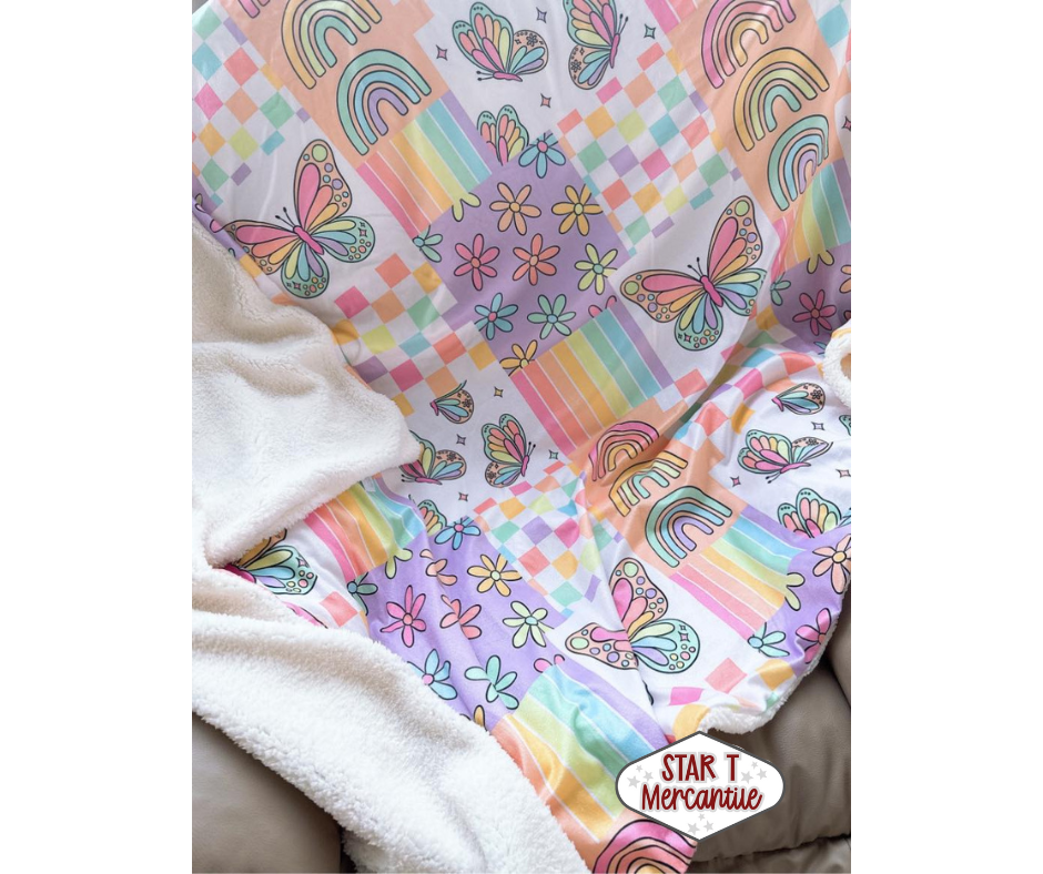 Cozy Cloud Sherpa Backed Blanket