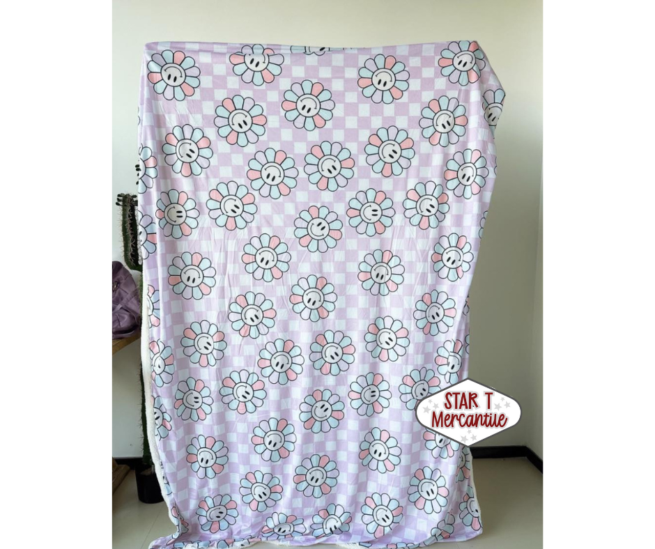 Cozy Cloud Sherpa Backed Blanket