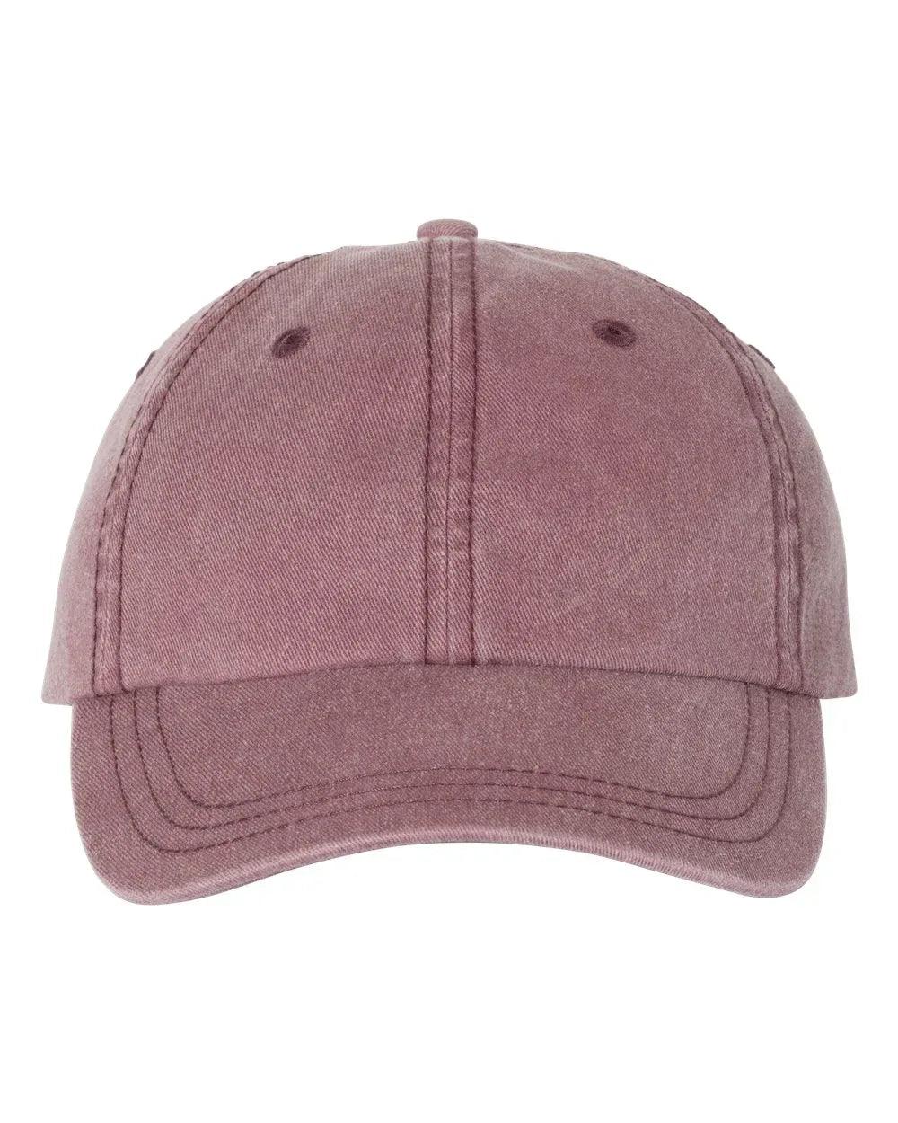 Embroidered Bean Stitch on Pigment-Dyed Twill Hat | Quick Ship