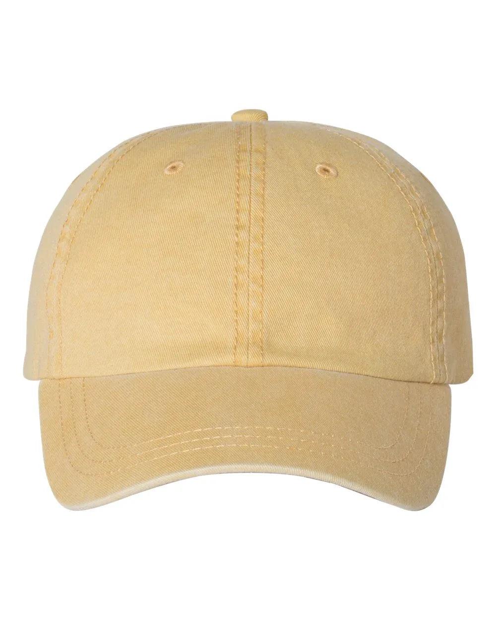 Embroidered Varsity Style Pigment-Dyed Twill Hat | Quick Ship