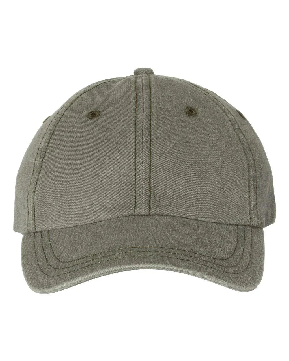 Embroidered Bean Stitch on Pigment-Dyed Twill Hat | Quick Ship