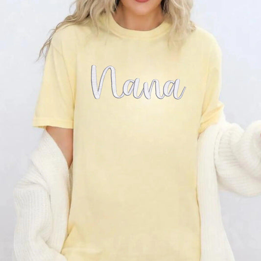Nana 3D Puff Embroidered Shirt