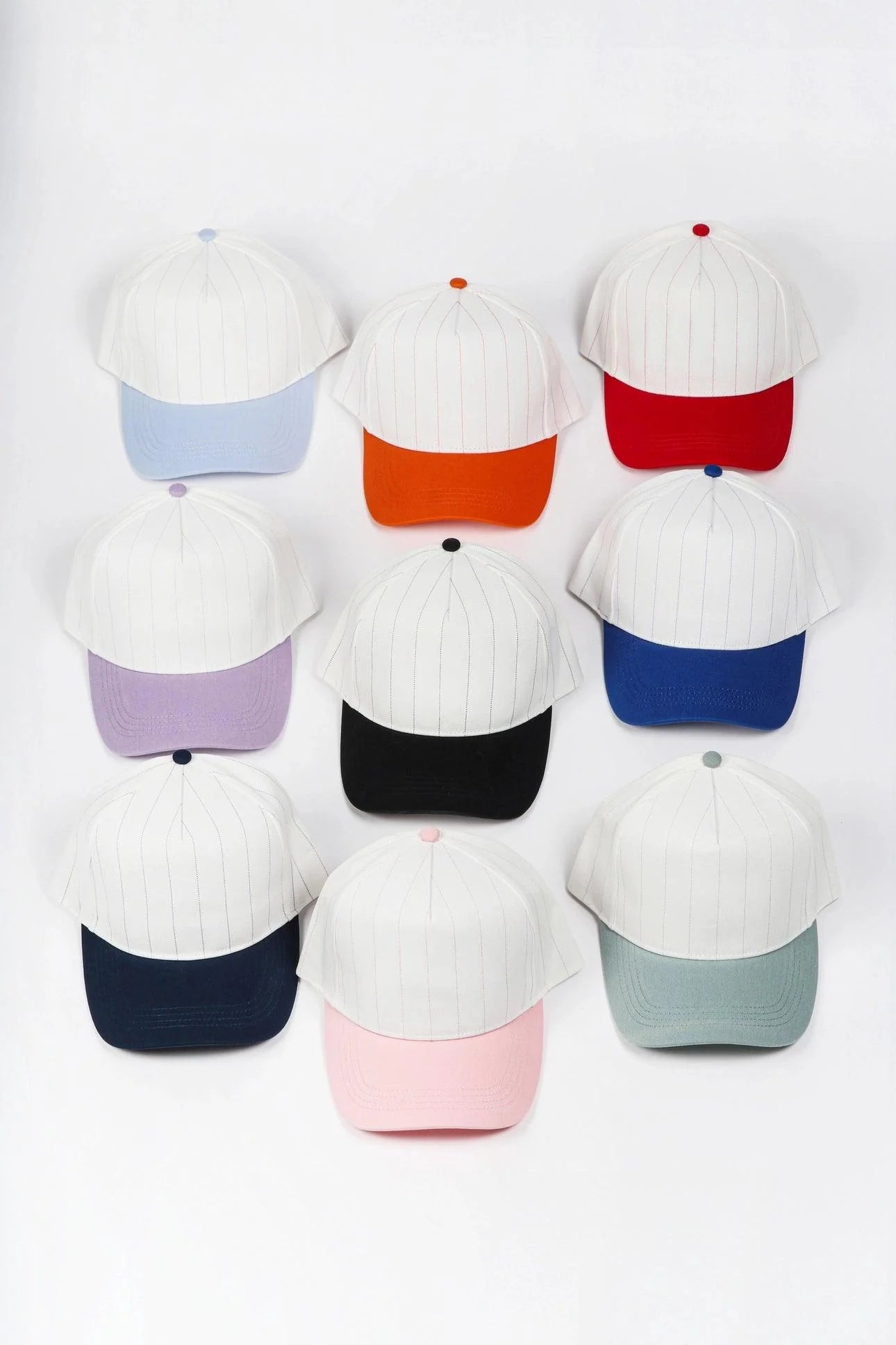 Custom Embroidered Baseball Pinstripe Trucker Hat | Personalized Text Snapback Hat
