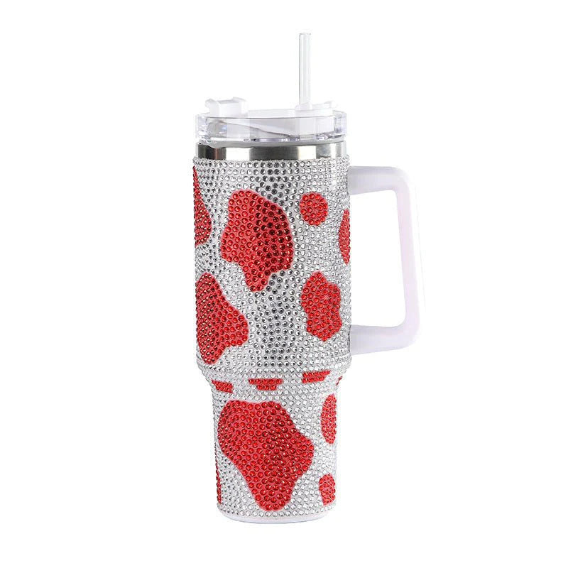 Bling Cow Print Tumbler