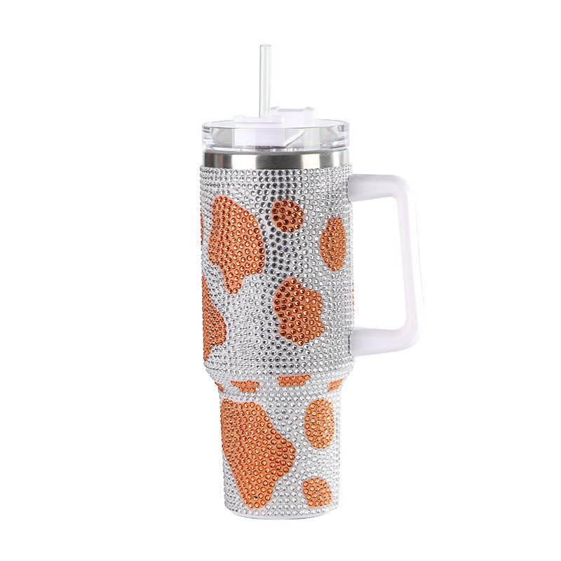 Bling Cow Print Tumbler