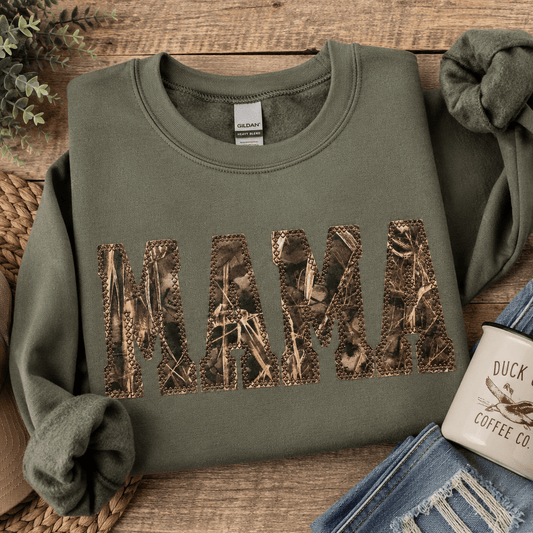 Personalized Realtree® MAX-7 Duck Camo Appliqué Name Shirt | Custom Embroidered Tee, Sweatshirt & Hoodie | MAMA