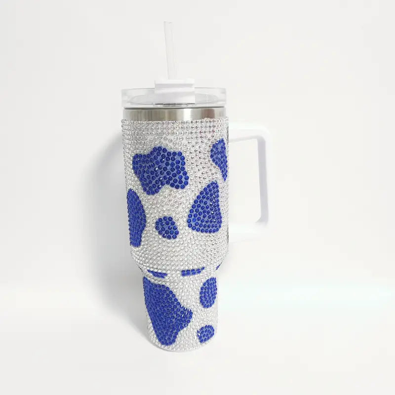 Bling Cow Print Tumbler