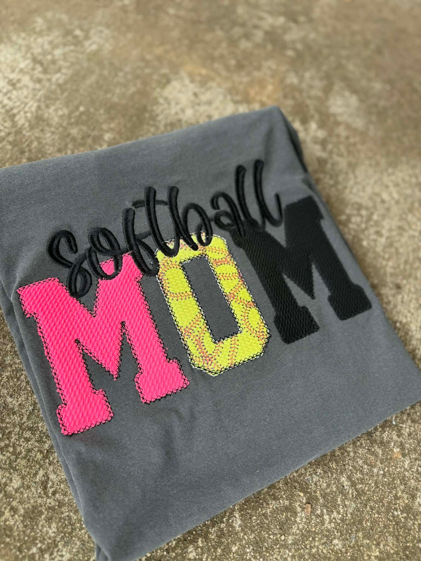 Baseball or Softball Custom Colors Applique Embroidered Shirt