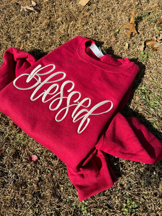 Blessed Embroidered Sweatshirt