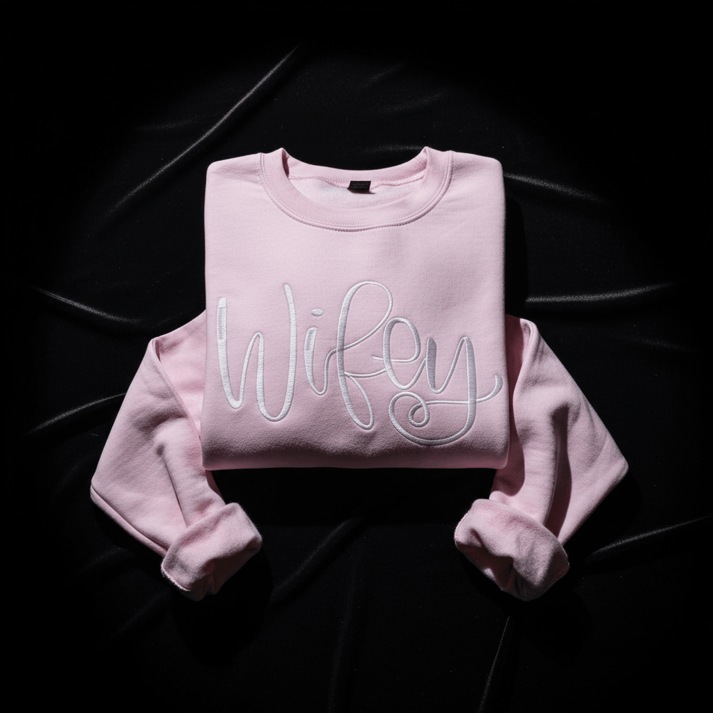 Wifey Embroidered Sweatshirt