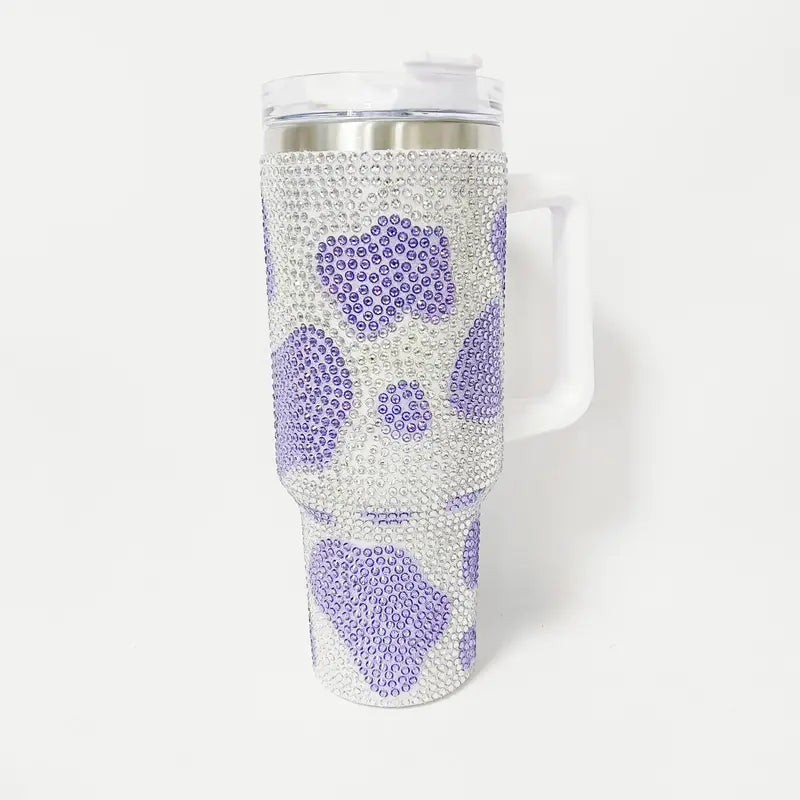 Bling Cow Print Tumbler