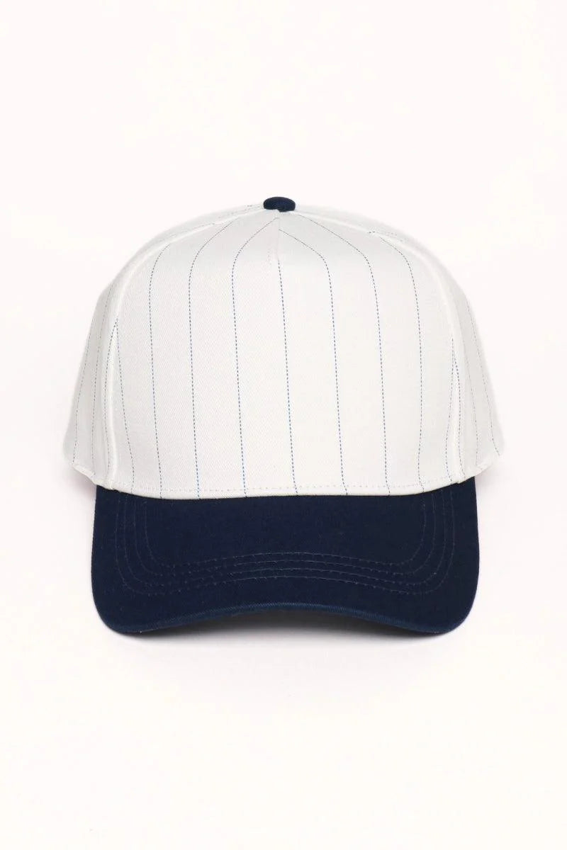 Custom Embroidered Baseball Pinstripe Trucker Hat | Personalized Text Snapback Hat