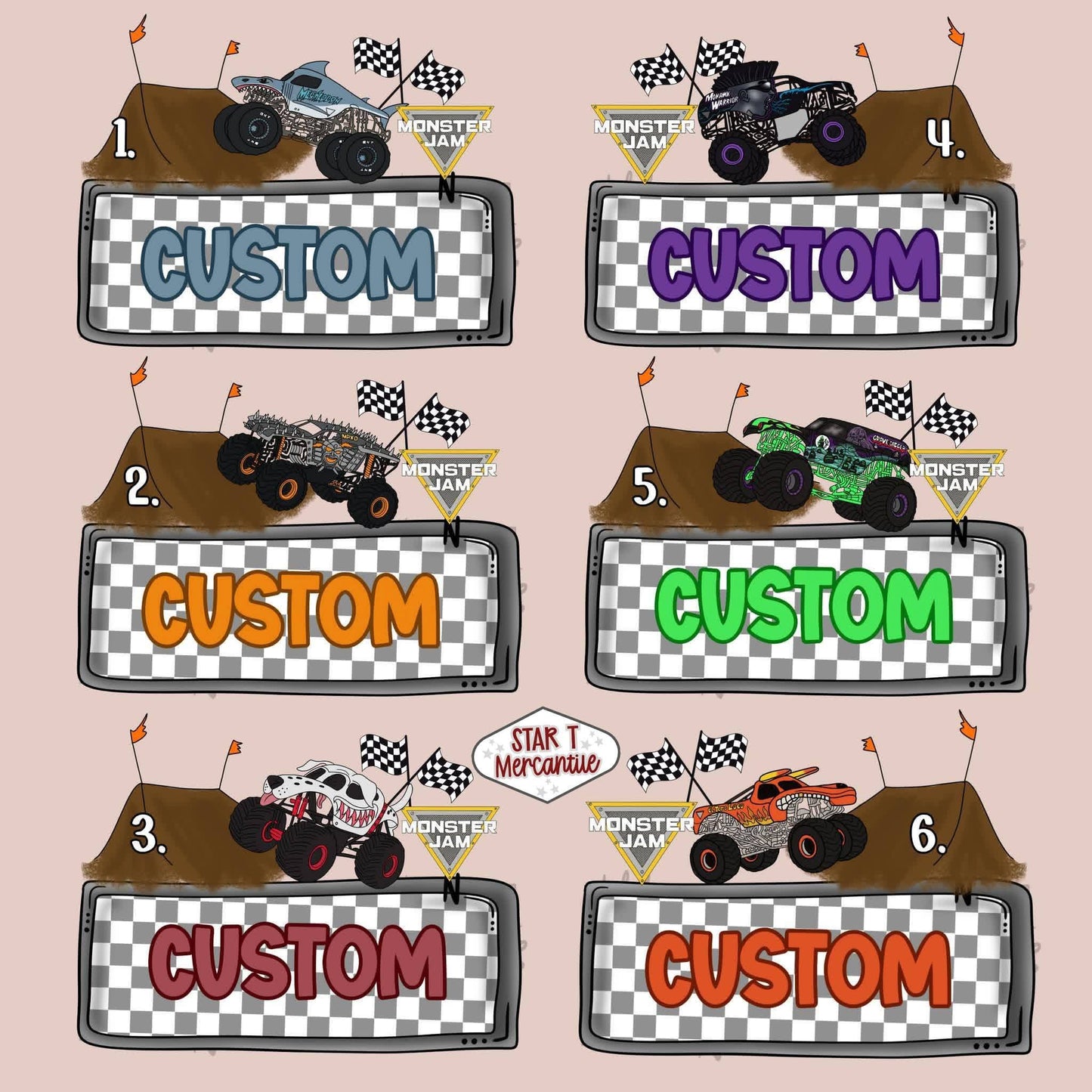 Custom Name Plate Monster Jam - YOUTH