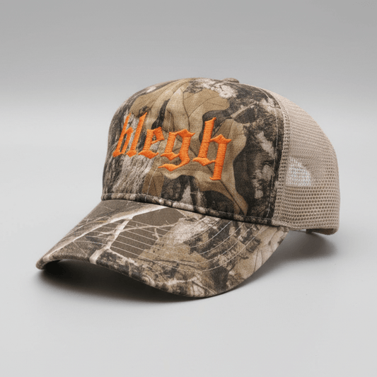 "blegh" Embroidered Camo Hat