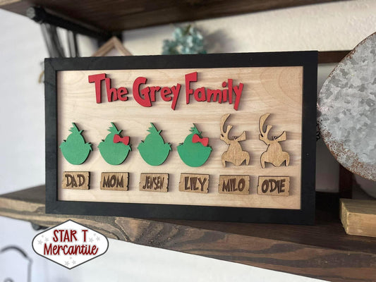 Green Man Family Sign