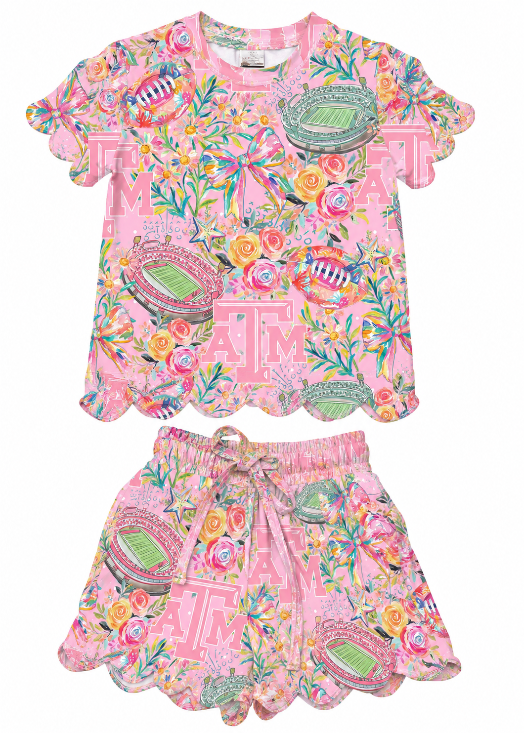 Scalloped Athletic Set